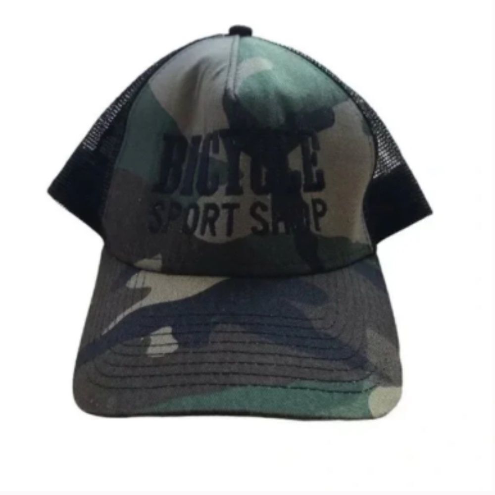 New Era Camo Bicycle Sports Shop Trucker Hat